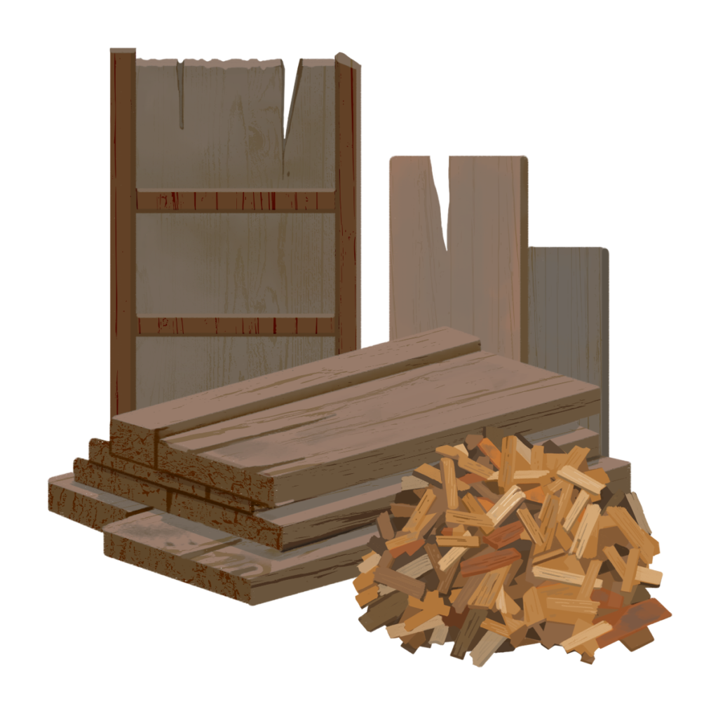 木材、家具の絵